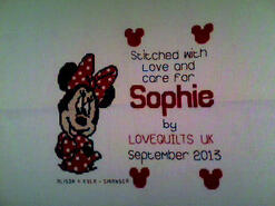 Cross stitch square for Sophie T's quilt
