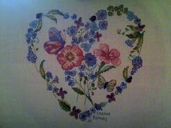 Cross stitch square for Nina P's quilt