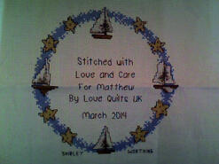Cross stitch square for M T's quilt