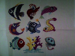 Cross stitch square for M T's quilt