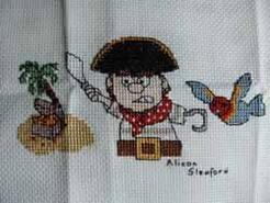 Cross stitch square for Zak H's quilt