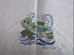 Cross stitch square for Isla W's quilt