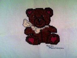 Cross stitch square for Leyton E's quilt