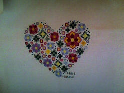 Cross stitch square for Mimi K's quilt