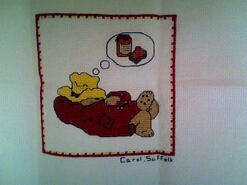 Cross stitch square for Leyton E's quilt