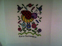 Cross stitch square for Ellie Mae M's quilt