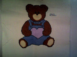Cross stitch square for Leyton E's quilt