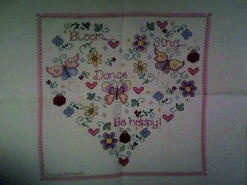 Cross stitch square for Mallie W's quilt