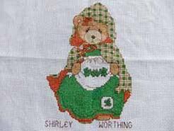 Cross stitch square for Leyton E's quilt