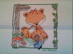 Cross stitch square for Ivy B's quilt