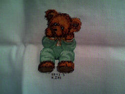 Cross stitch square for Leyton E's quilt