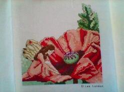 Cross stitch square for Scarlett L's quilt