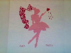 Cross stitch square for Scarlett L's quilt