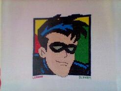 Cross stitch square for Alfie B's quilt