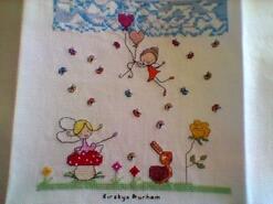 Cross stitch square for Scarlett L's quilt