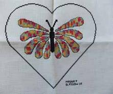 Cross stitch square for Seraphina's quilt
