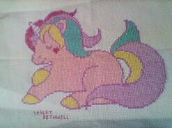 Cross stitch square for Macie-Leigh's quilt