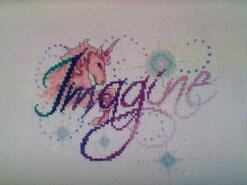 Cross stitch square for Macie-Leigh's quilt