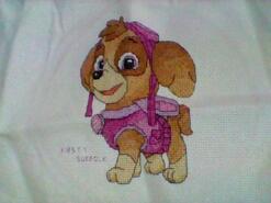 Cross stitch square for Harlow D's quilt