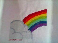Cross stitch square for Layla E's quilt