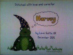 Cross stitch square for Harvey T 2's quilt