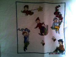 Cross stitch square for Harvey T 2's quilt