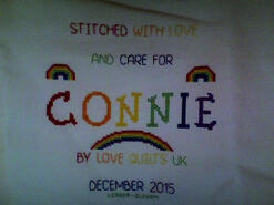 Cross stitch square for Connie P's quilt