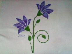 Cross stitch square for Poppy P's quilt