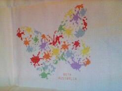 Cross stitch square for Brioni B's quilt
