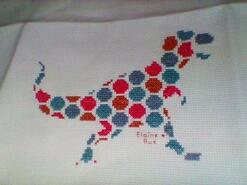 Cross stitch square for Lucas's quilt