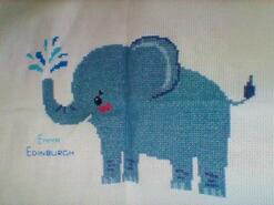 Cross stitch square for Allan T's quilt