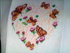 Cross stitch square for Poppy P's quilt