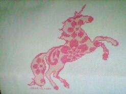 Cross stitch square for Sapphire R's quilt