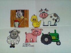 Cross stitch square for Lincoln's quilt