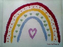 Cross stitch square for Eliana's quilt