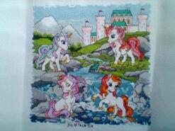 Cross stitch square for Eliana's quilt