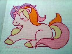 Cross stitch square for Javeria's quilt