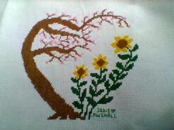 Cross stitch square for Suzi G's quilt