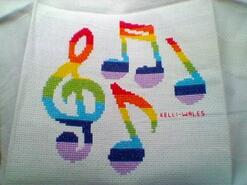 Cross stitch square for Soren's quilt