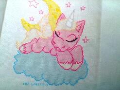 Cross stitch square for Eliana's quilt