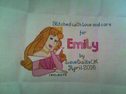 Cross stitch square for Emily G's quilt