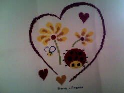 Cross stitch square for Daisy A's quilt