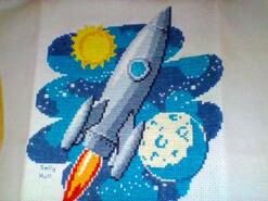 Cross stitch square for Charlie M's quilt