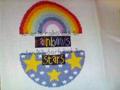 Cross stitch square for Layla E's quilt