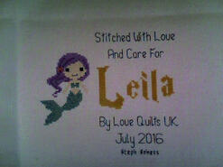 Cross stitch square for Leila S's quilt