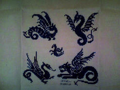 Cross stitch square for Leila S's quilt