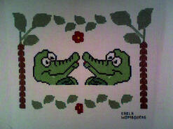 Cross stitch square for Samuel A's quilt