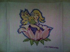 Cross stitch square for Bobbie M's quilt