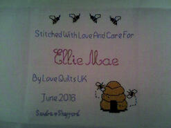 Cross stitch square for Ellie Mae M's quilt