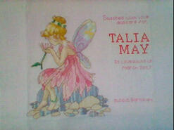 Cross stitch square for Talia May C's quilt